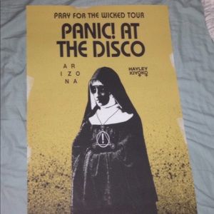 panic! at the disco tour mini poster